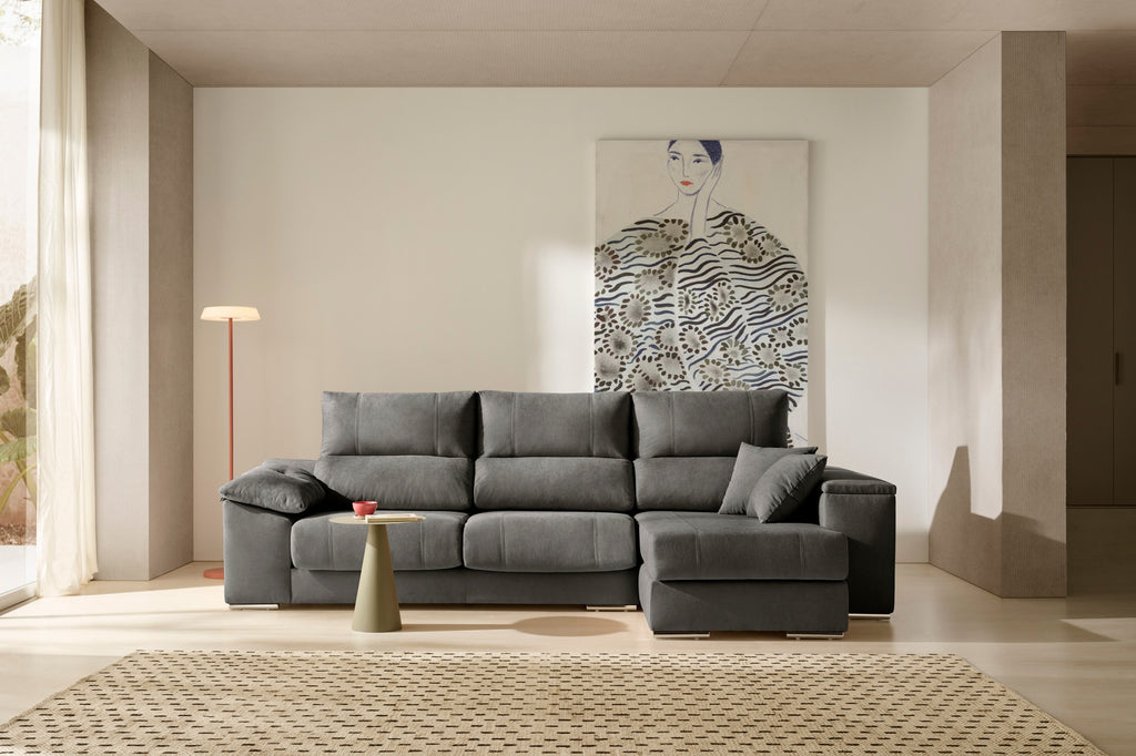Chaise longue Corsa marengo en un salón
