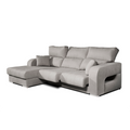 Sofá Chaiselongue Diamante de Tela Antimanchas 3 plazas 284x160x102cm
