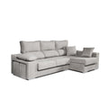 Sofá Chaiselongue Rubí de Tela Antimanchas 3 plazas 265x145x102 cm