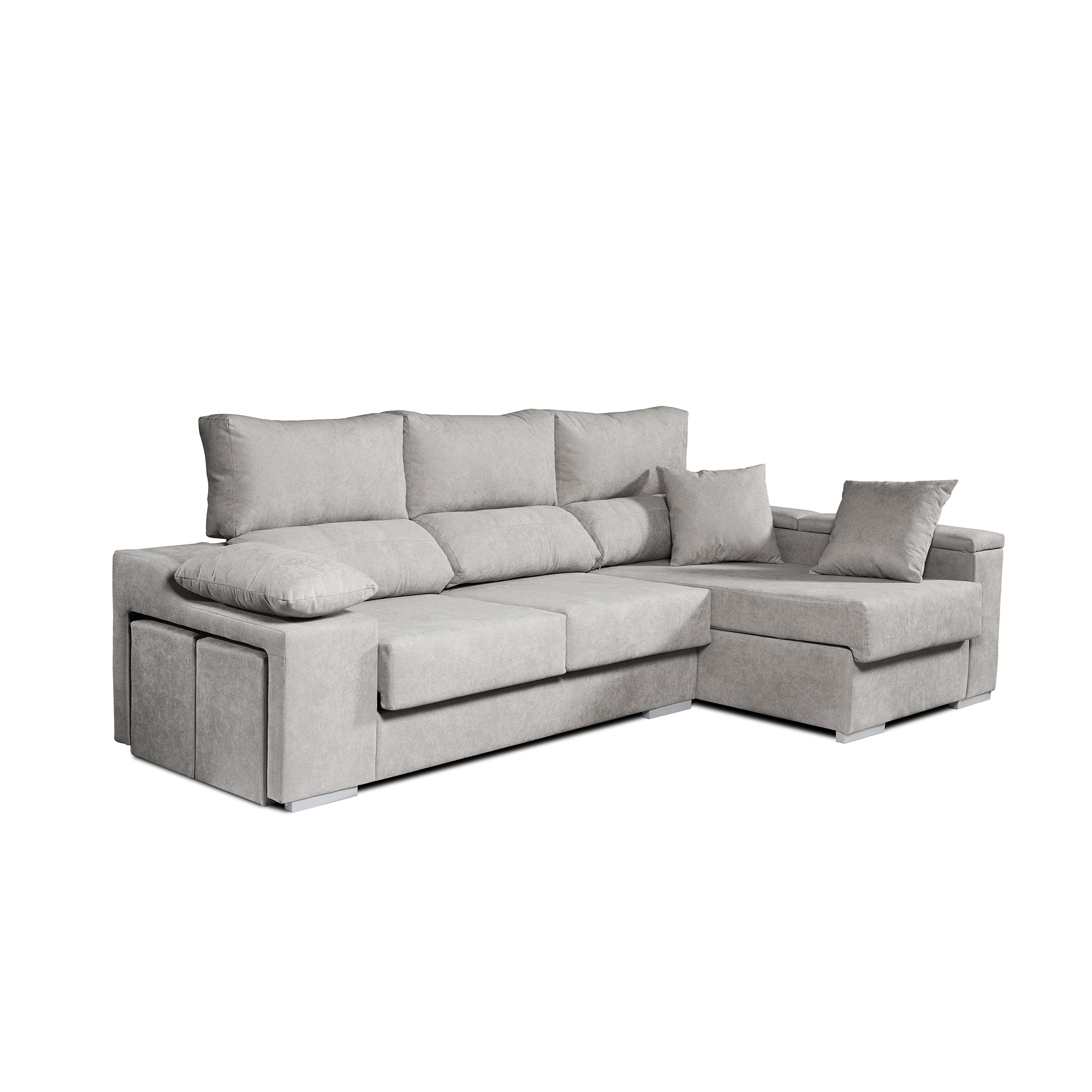 Sofá Chaiselongue Rubí de Tela Antimanchas 3 plazas 265x145x102 cm