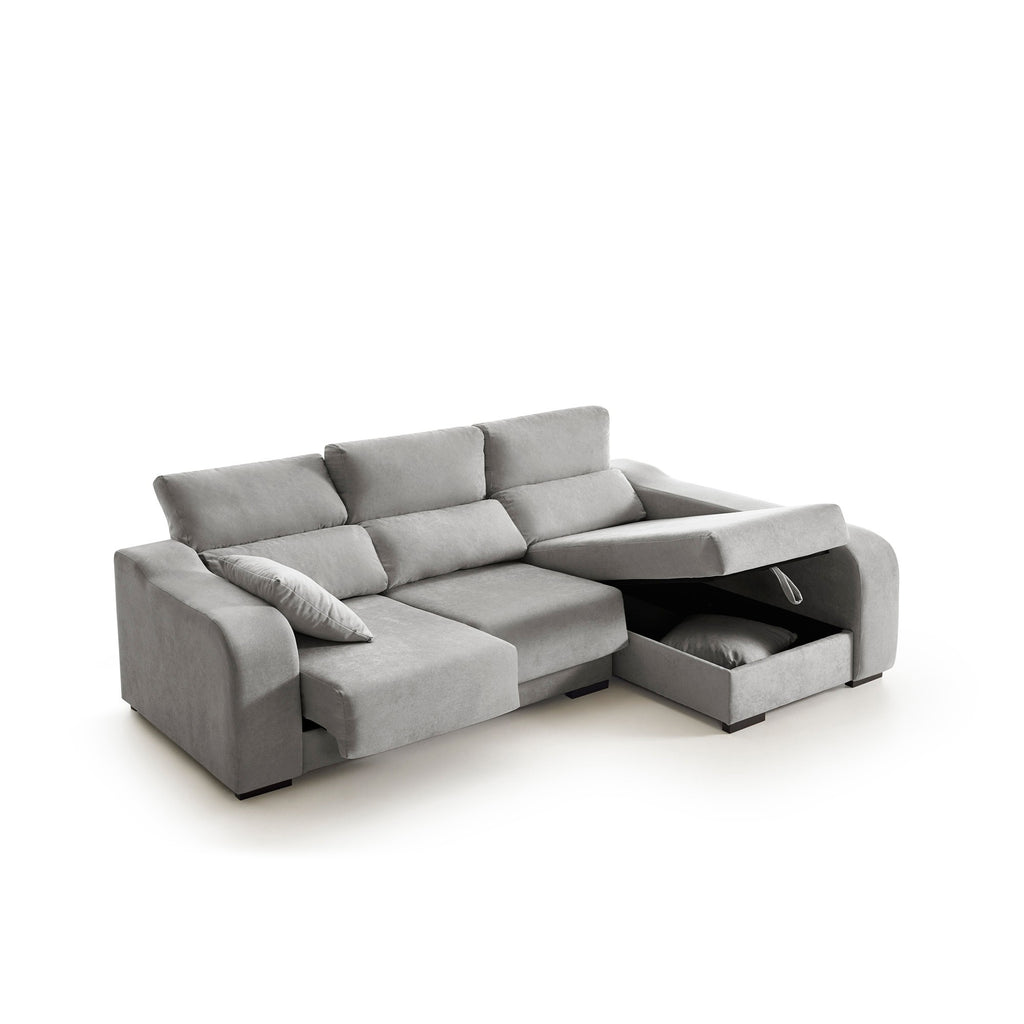 Sofá Chaiselongue Zafiro 3 Plazas Tela Antimanchas
